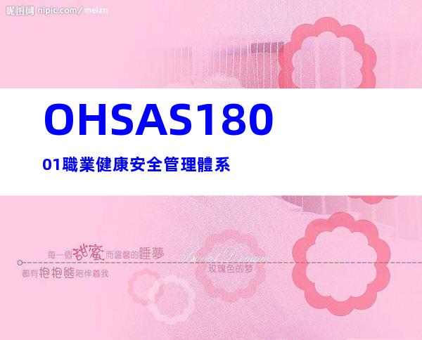OHSAS18001職業健康安全管理體系