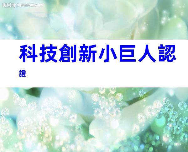 科技創新小巨人認證